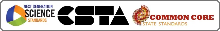 Aligned to Next Generation Science Standards, CSTA, and Common Core State Standards.